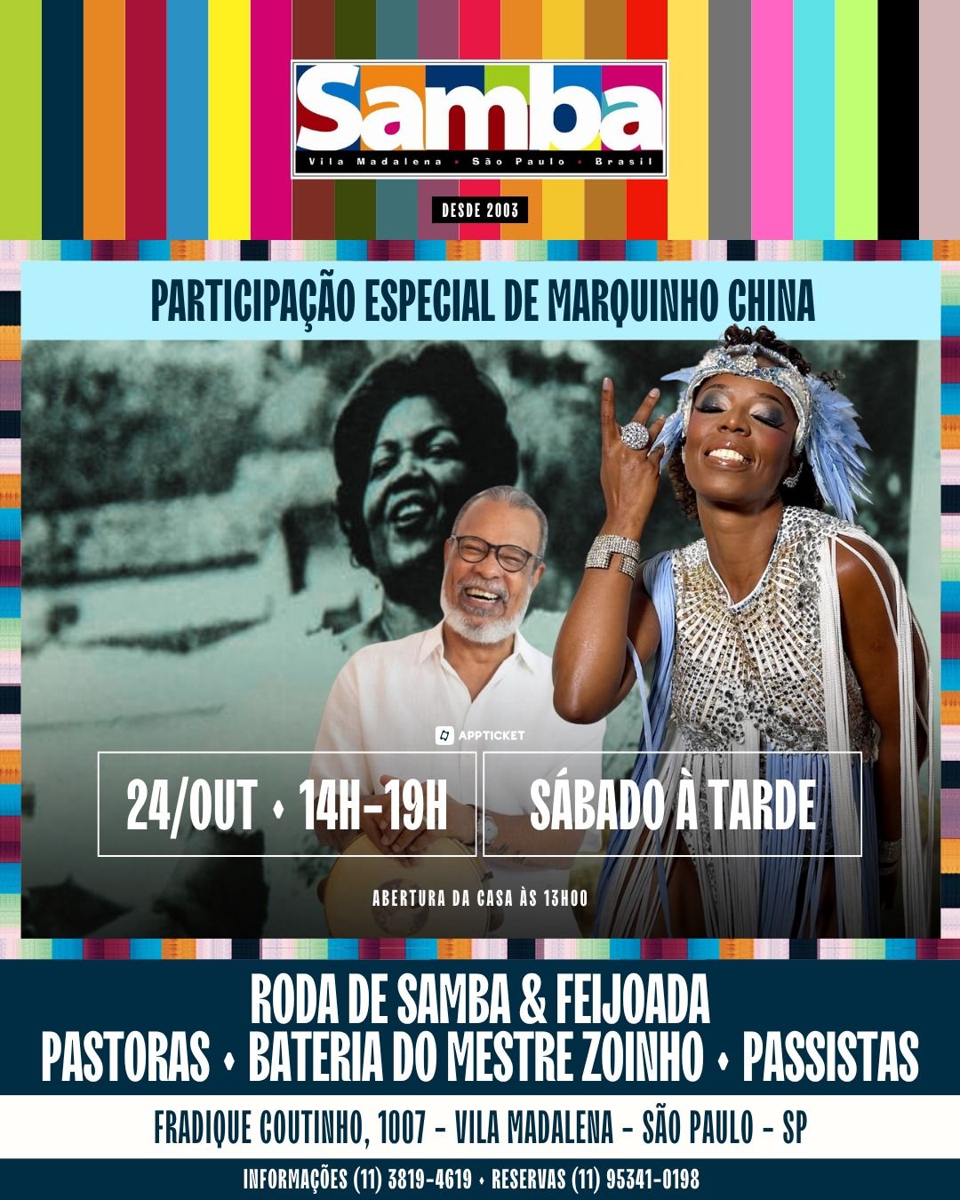 Roda de Samba e Feijoada | Pastoras, bateria do mestre zoinho e passistas