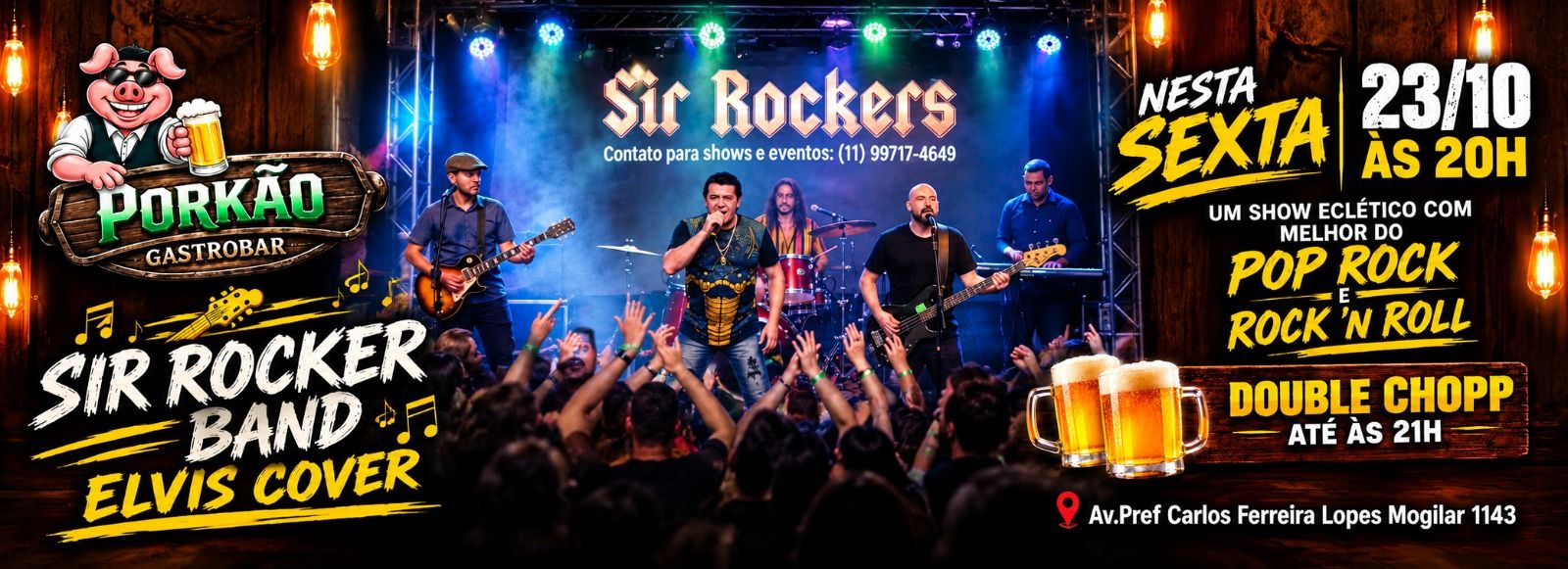 Sir Rocker Band Elvis Cover - 23/10 20h | Porkão Gastrobar